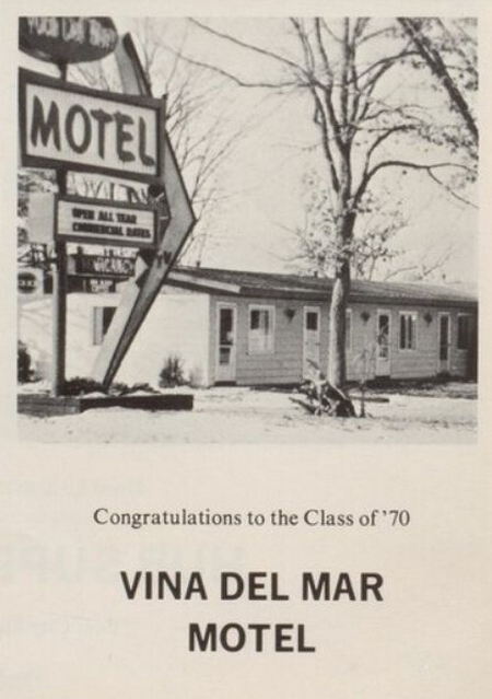 Swiss Inn (Vina Del Mar Motel) - Houghton Lake High School - Bobcat Yearbook Class Of 1970